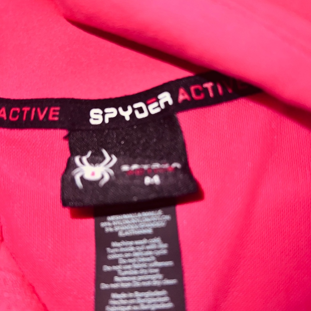 Spyder Women's Full Zip Athletic Jacket Coral Pink Medium - Picture 5 of 13